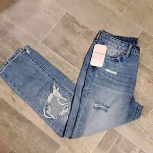 NWT Special S Mom Distressed Light Wash Jeans